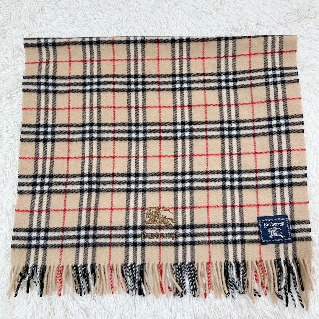 希少✨ Burberry’s バーバリーズ ひざ掛け ナイトロゴ 刺繍 レア