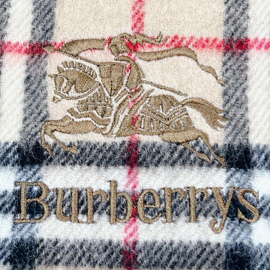 希少✨ Burberry’s バーバリーズ ひざ掛け ナイトロゴ 刺繍 レア