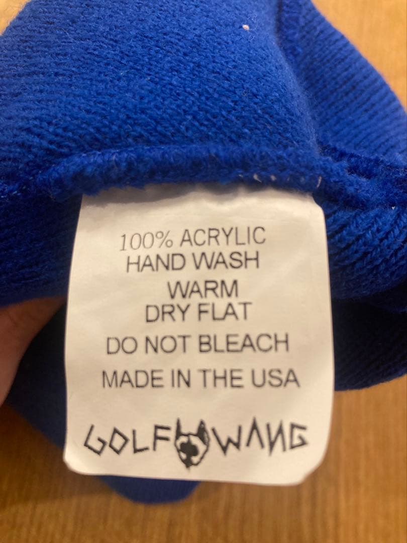 GOLF WANG OFロゴ ビーニー 青