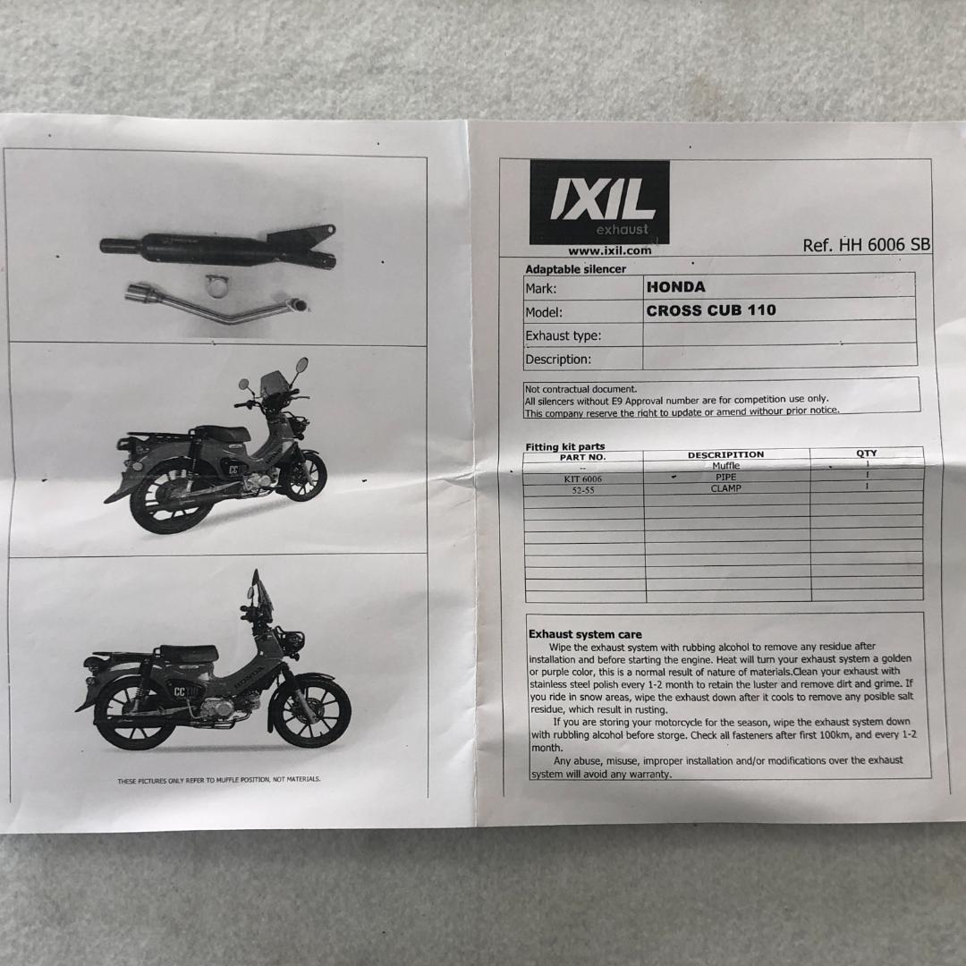 ホンダ　クロスカブ 110　フルエキ　マフラー【新品】IRONHEAD