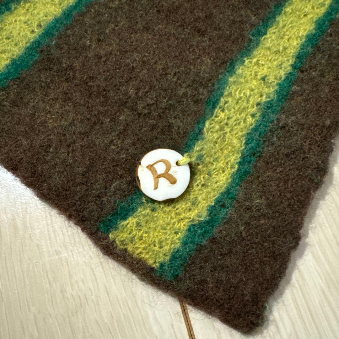 ✴︎45R ウールマフラー チェック柄 ストライプ大判✴︎