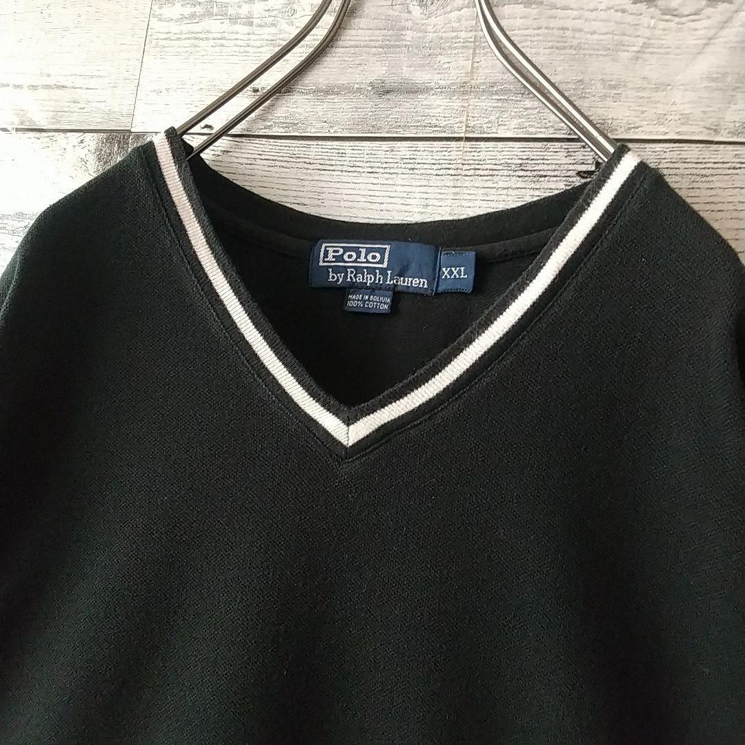 希少サイズ☆ポロバイラルフローレン 刺繍 鹿の子地 リンガーT Tシャツ 3L