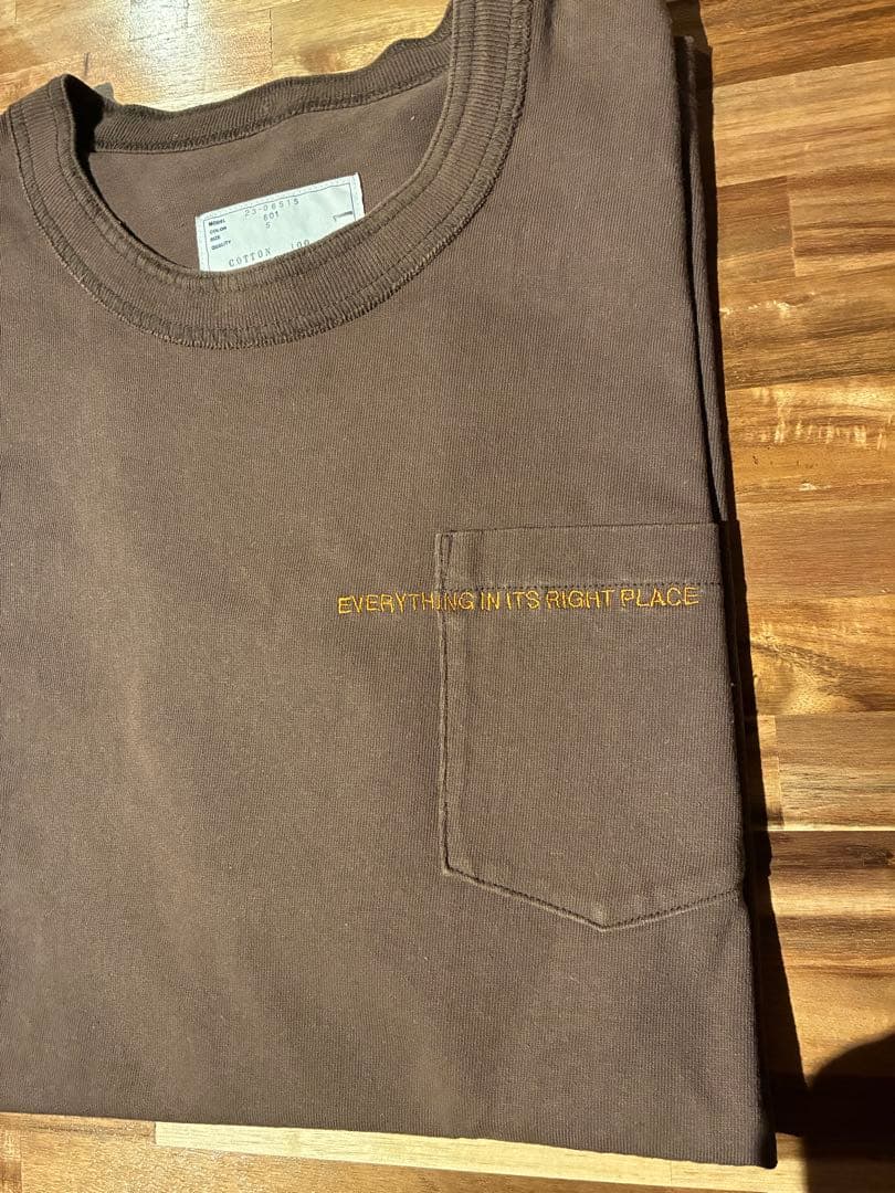 [超美品]sacai サカイ　半袖　tシャツ ブラウン　XL クリーニング済み