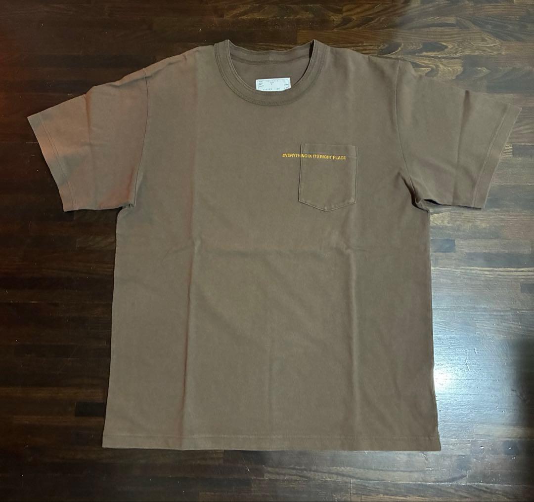 [超美品]sacai サカイ　半袖　tシャツ ブラウン　XL クリーニング済み