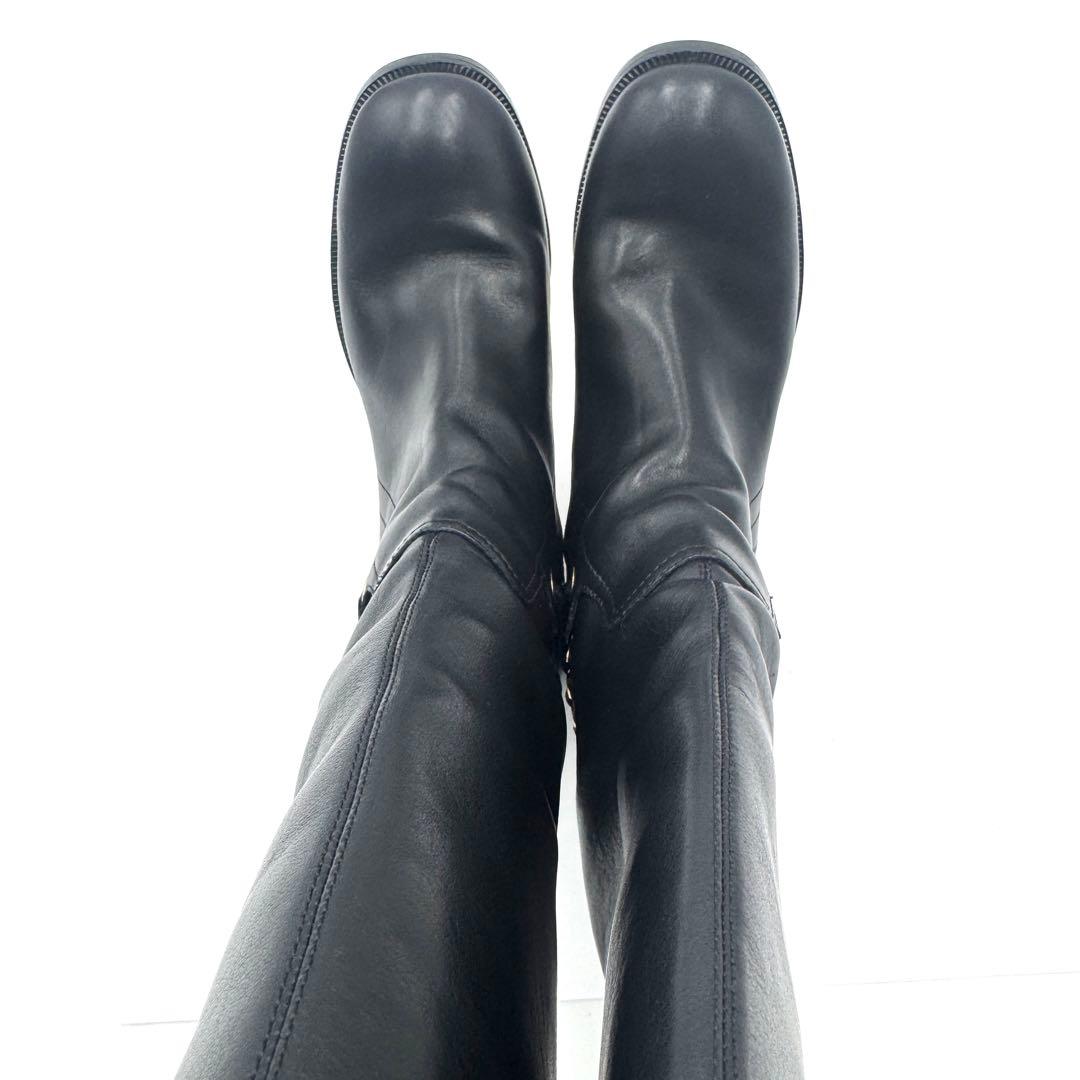 【美品】Ferragamo フェラガモ ブーツ ブラック ヴァラ 23㎝