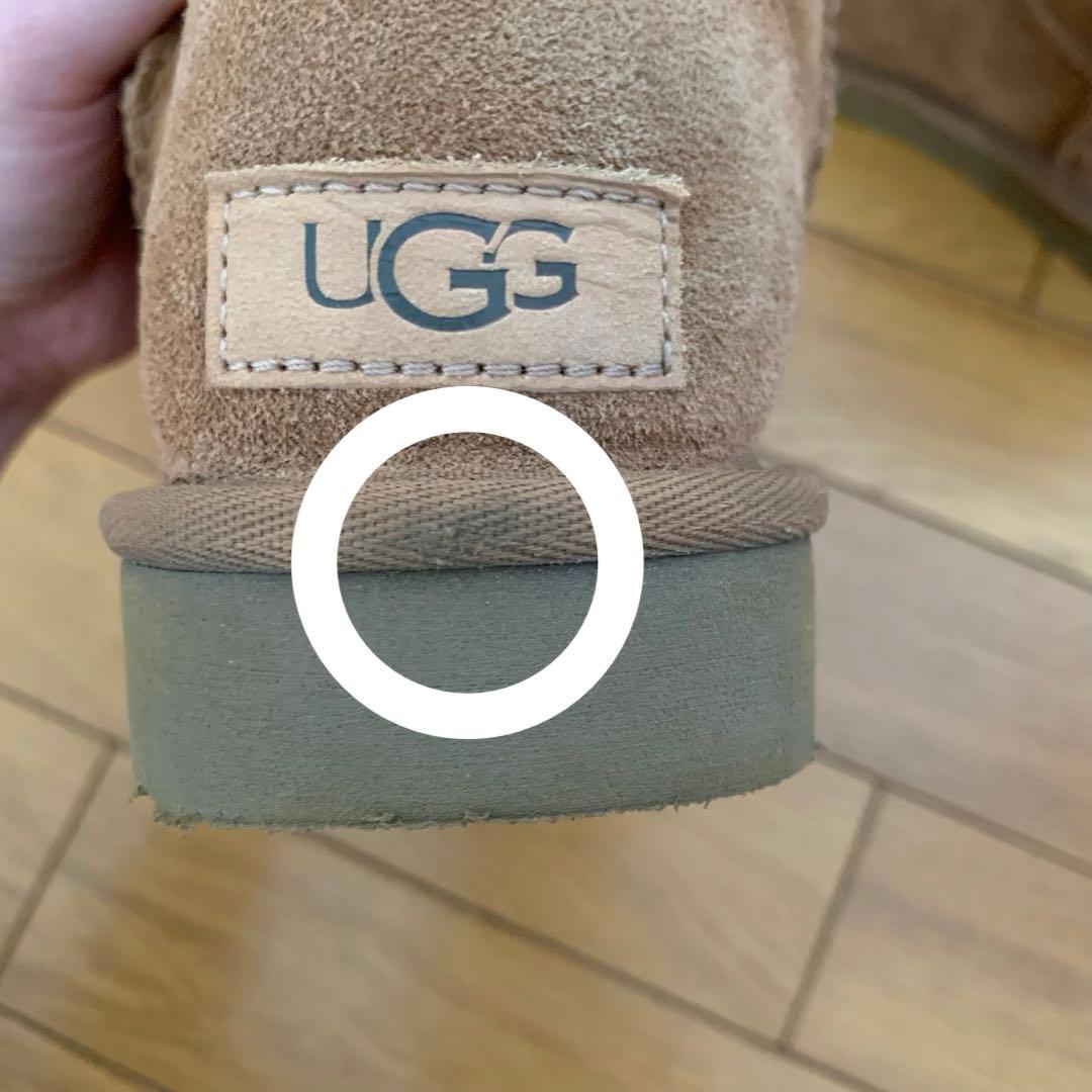 【3〜4回着用】UGG クラシックミニ ムートンブーツ チェスナット 23cm