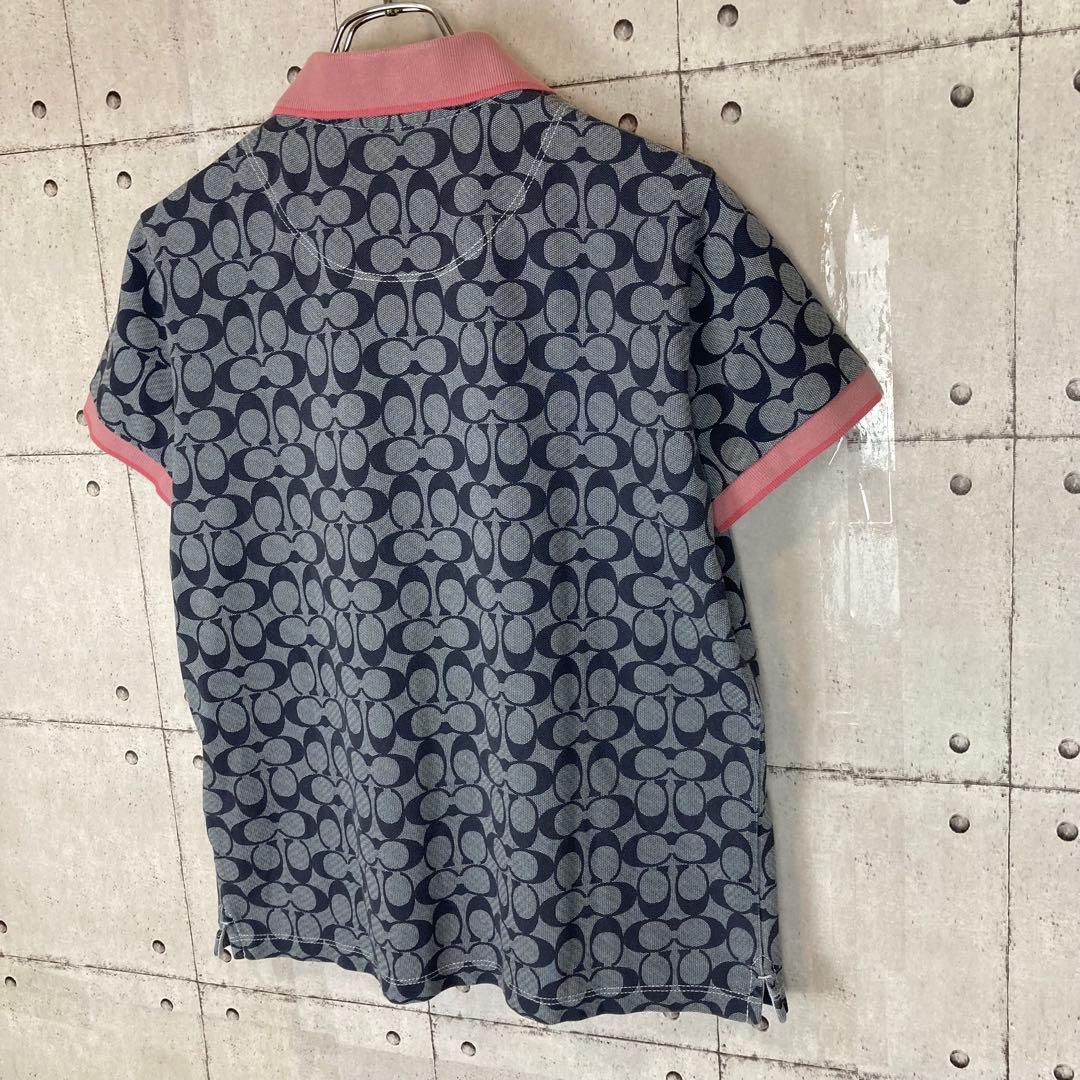 【定番人気モデル】COACH コーチ 総柄ポロシャツ シグネチャーピケC3668