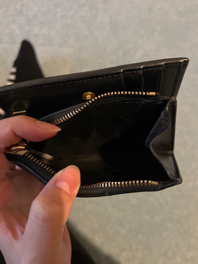 ボッテガ　二つ折り財布　ブラック