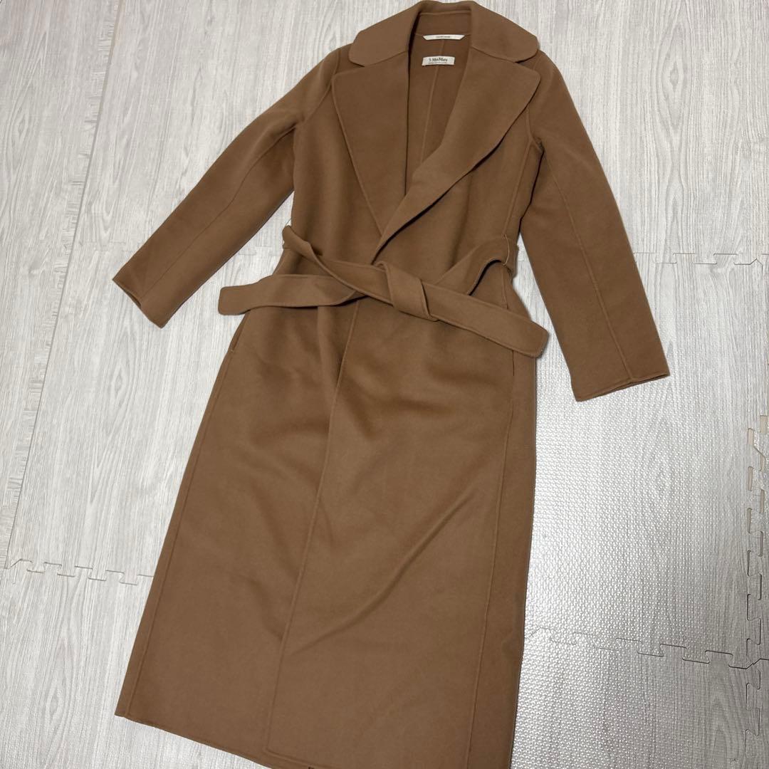 【最高級】S MAX MARA マックスマーラ ウール ベルト リバー コート
