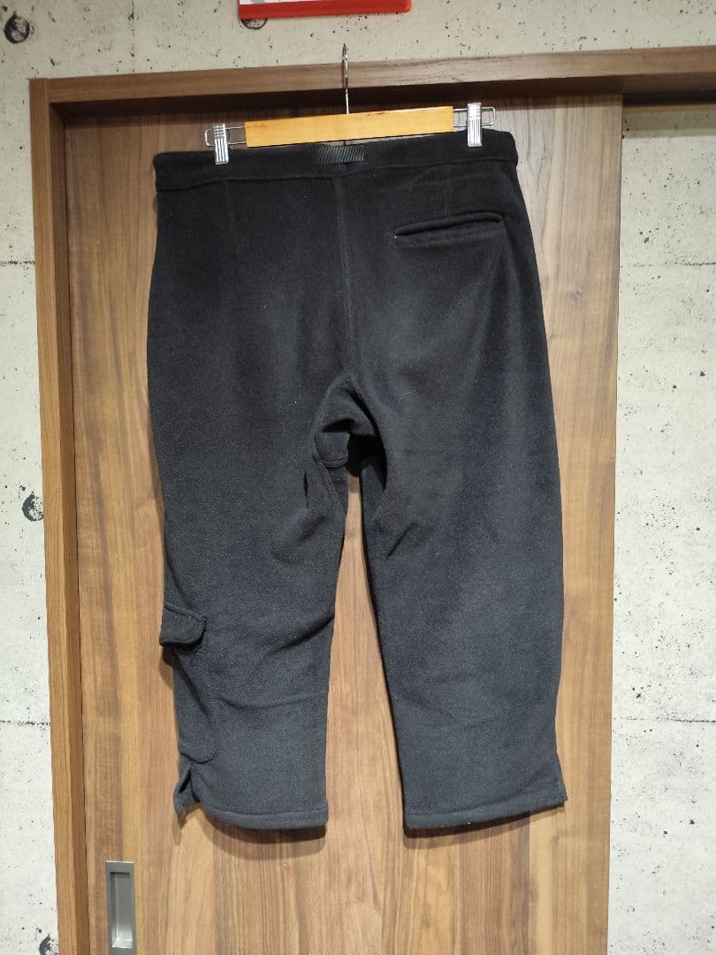 【USA製】希少 90s グラミチ フリース カーゴパンツ クロップド丈 黒 M