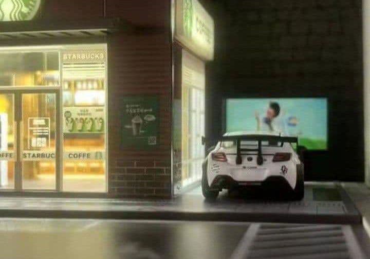 ★限定品★◉1/64サイズジオラマ【STARBUCKS　COFFEECAFE】