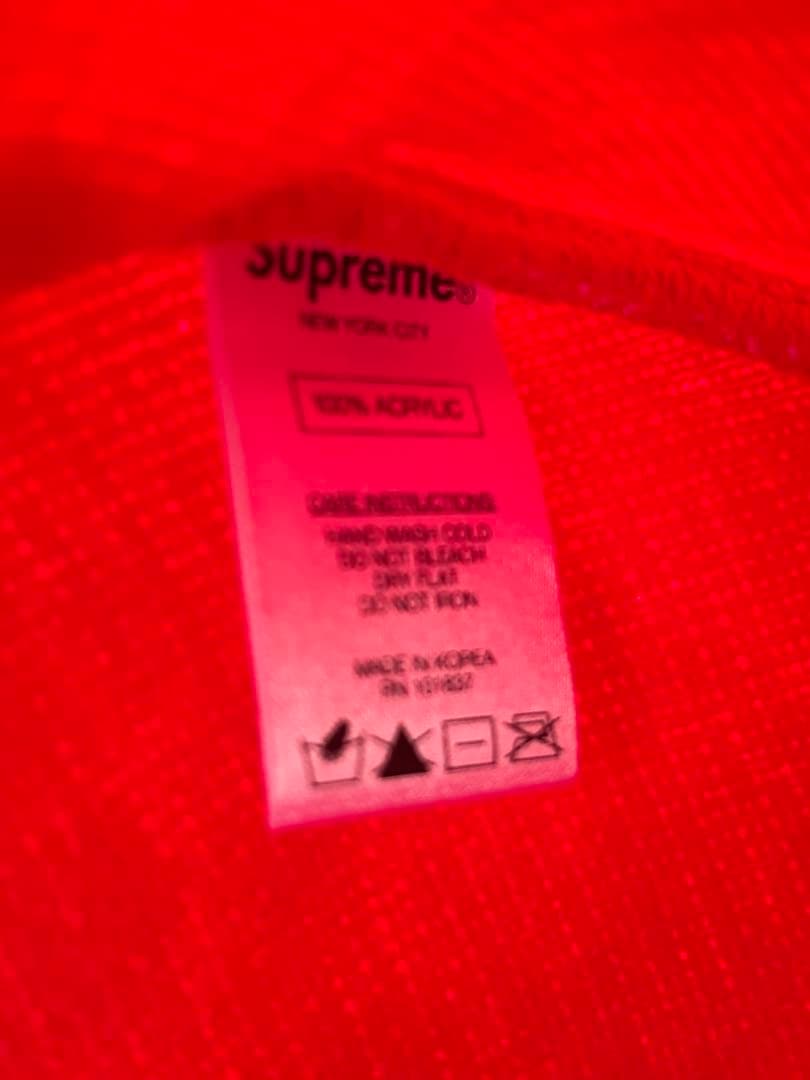 i*7様 Supreme レッド ビーニー ニット帽