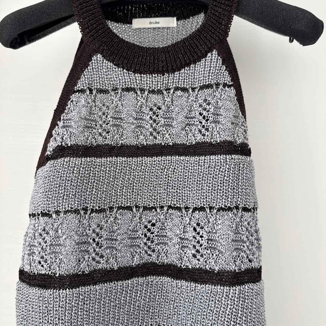 anuke アンヌーク　Border knit tanktop
