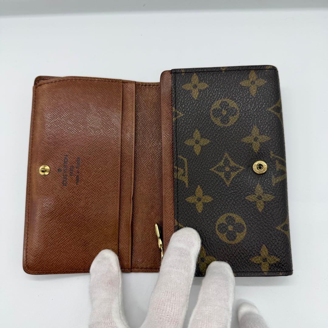 【美品】 ルイヴィトン モノグラム トレゾール 折り財布
