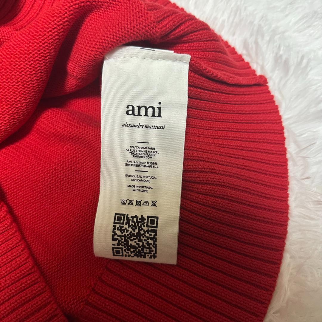 AMI PARIS アミパリス ハートロゴニット セーター レッド M