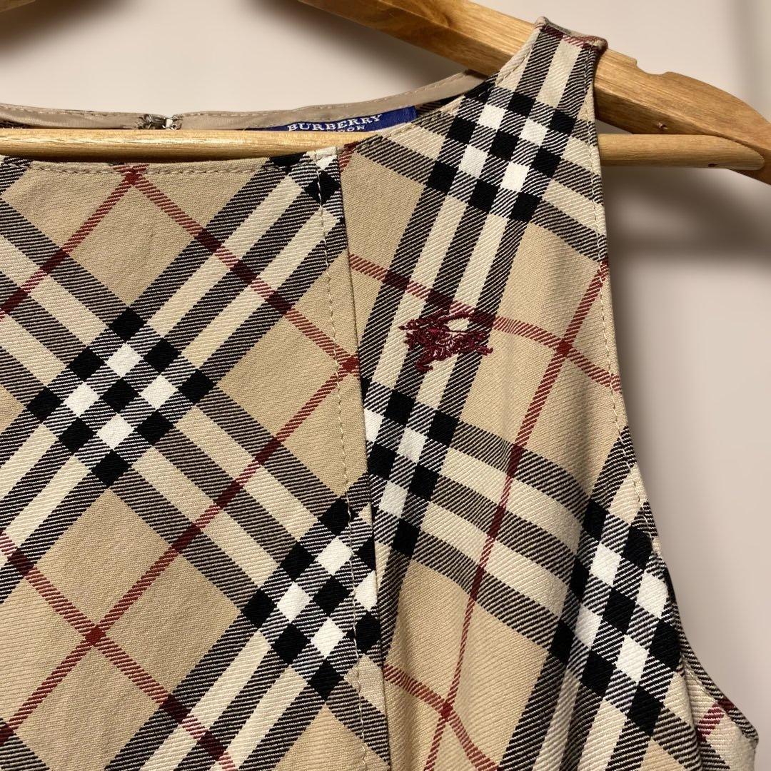 【Burberry ブルーレーベル】ノースリーブ ひざ丈ワンピース 36