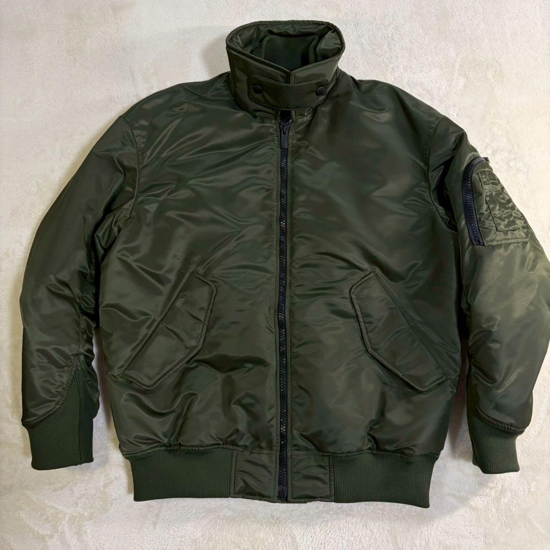 【美品】ユニクロ +J ダウンオーバーサイズリブブルゾン ダークグリーン M