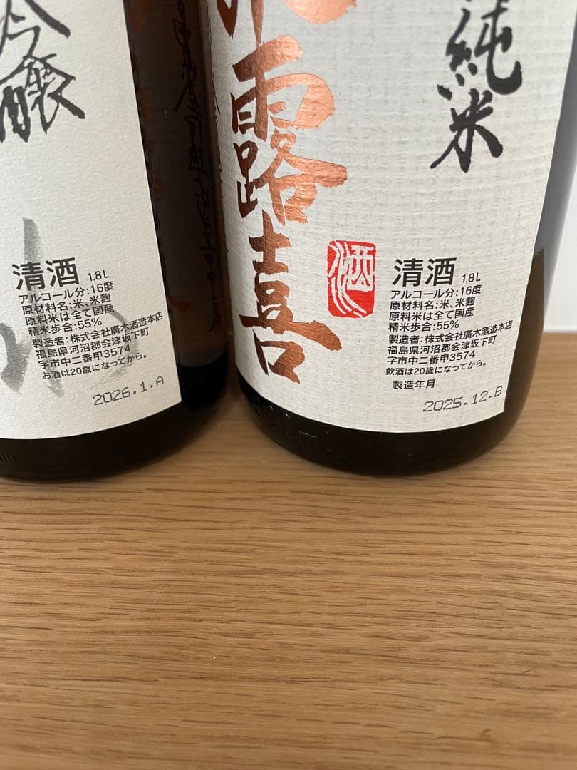 泉川 純米吟醸 & 飛露喜 特別純米 1.8Lセット