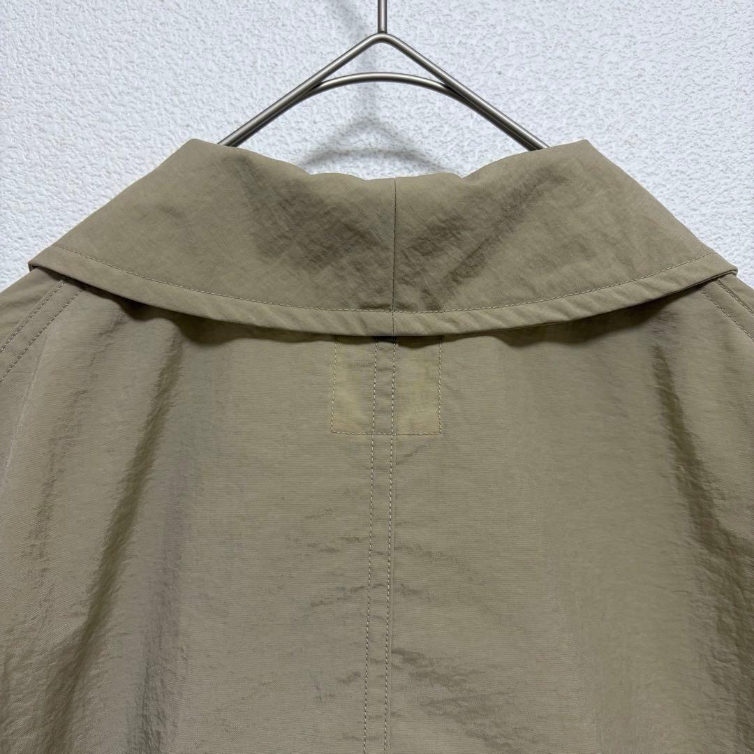【DANTON】ダントン　ワッペンロゴ　ナイロン　ワークシャツ　カバーオール