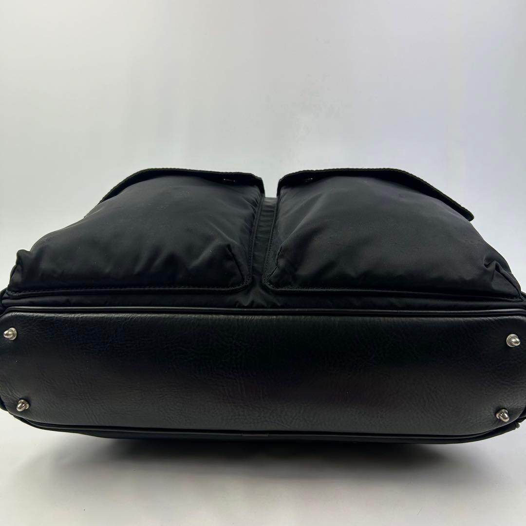 【美品】フェリージ　ビジネスバッグ　2way ボストンバッグ　レザー　ナイロン