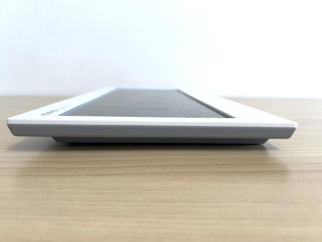 ★美品 MAG 壁掛け時計 置き時計 液晶 デジタル 電波時計 温湿度 大型 白