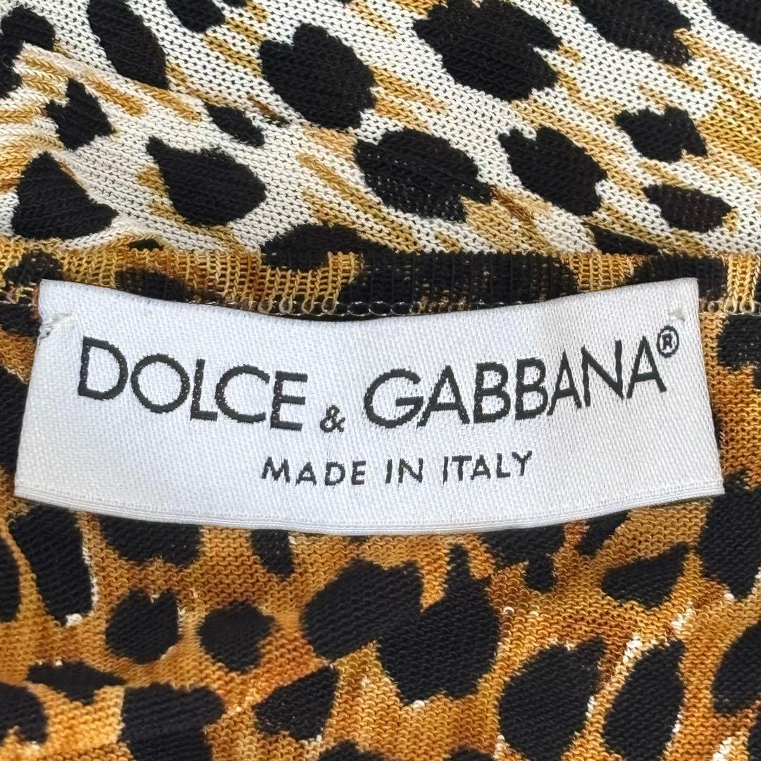 DOLCE&GABBANA レオパード ホルターネック 背中開き トップス 40