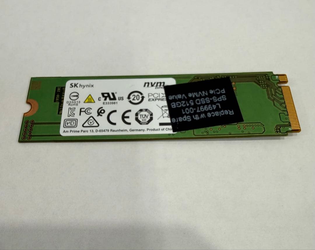 内蔵型SSD SK hynix 512GB NVMe M.2 2280 SSD