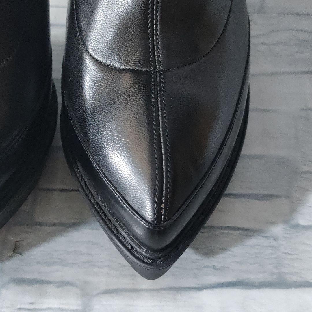 保存袋付き美品✨GUCCI　ラムレザーハイヒールブーツ　黒　36