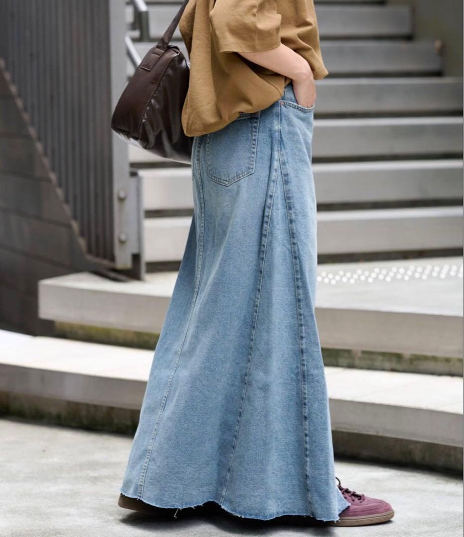 relume＊9oz C/R ジョイント　デニムスカート　ロング丈　美品