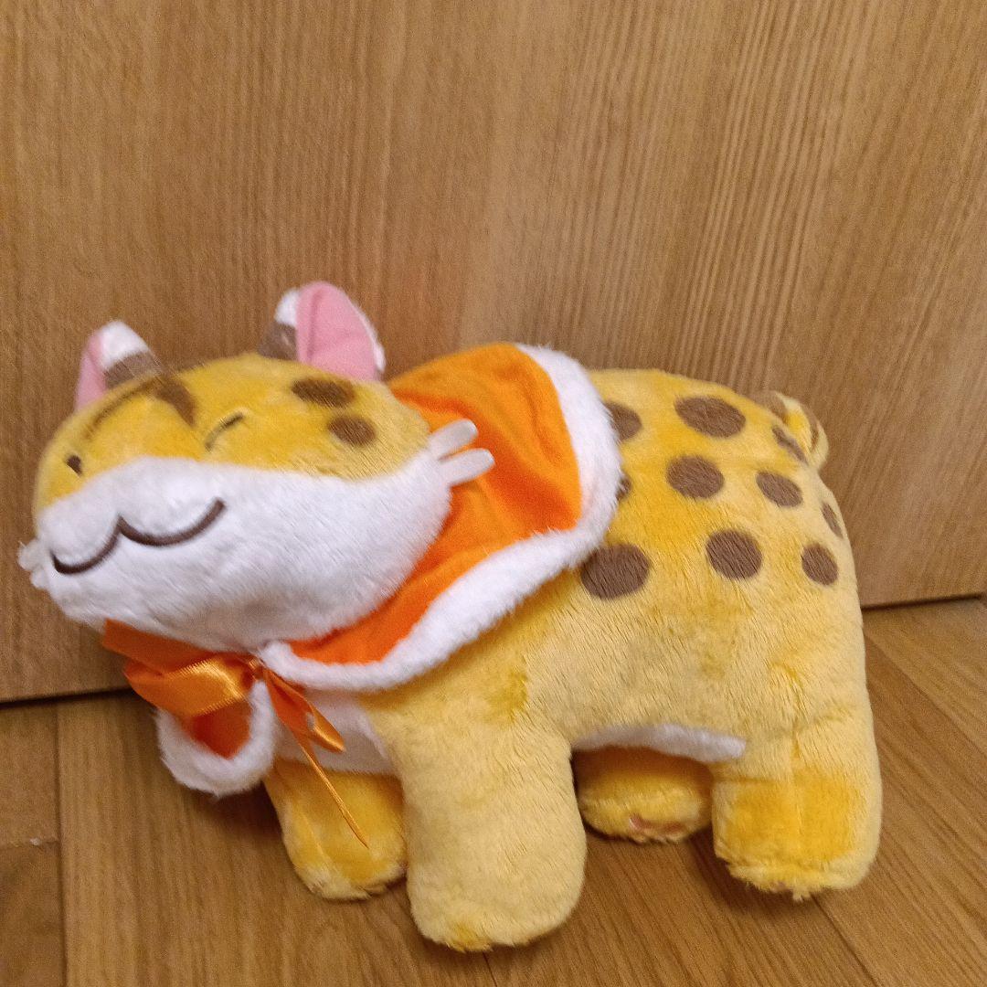 2種類　つみネコ　ぬいぐるみ　ケープBIGぬいぐるみ　黄　白　ブチ　紙タグ付き