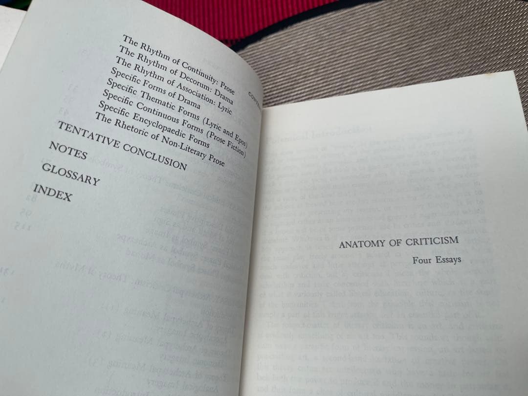 希少　Anatomy of Criticism by Northrop Frye
