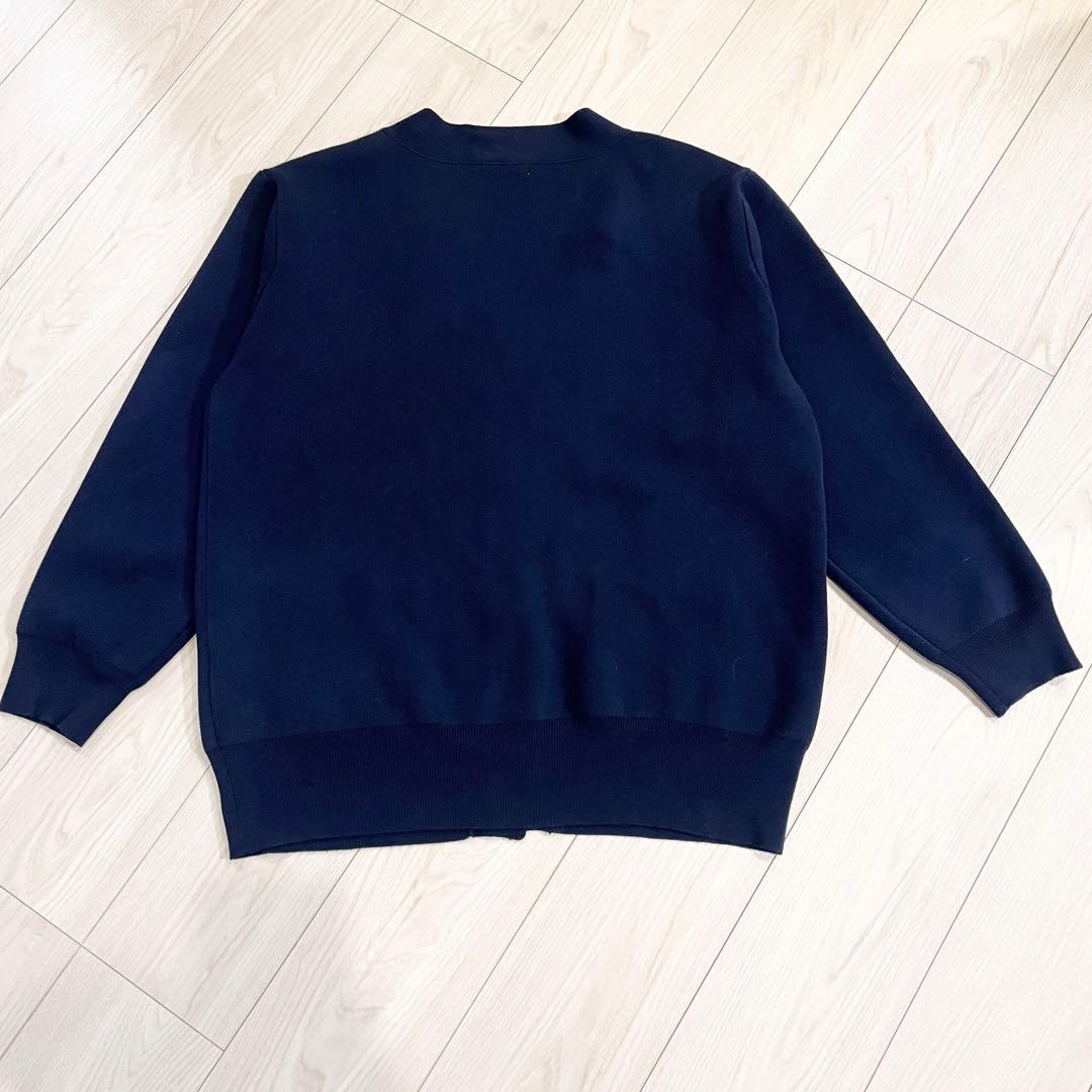 ラウンジドレス loungedress 金ボタンニットカーディガン ネイビー