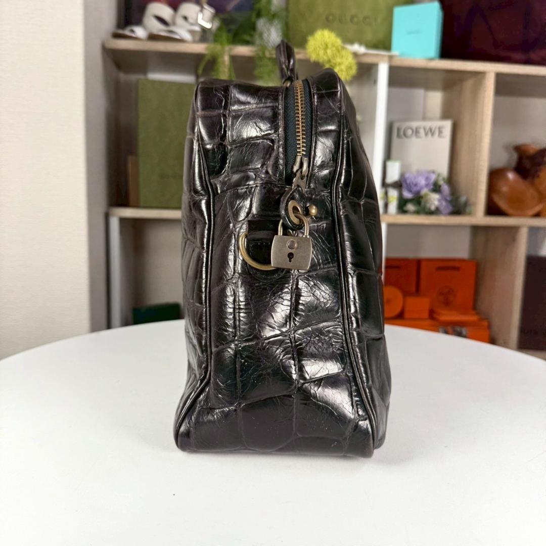 雰囲気抜群 美品 B.stuff ボストンバッグ クロコダイル 2way