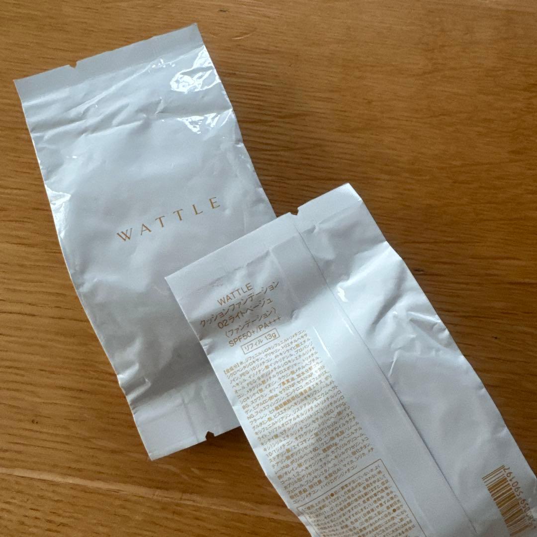 WATTLE クッションファンデーション 02 SPF50+/PA+++セット③