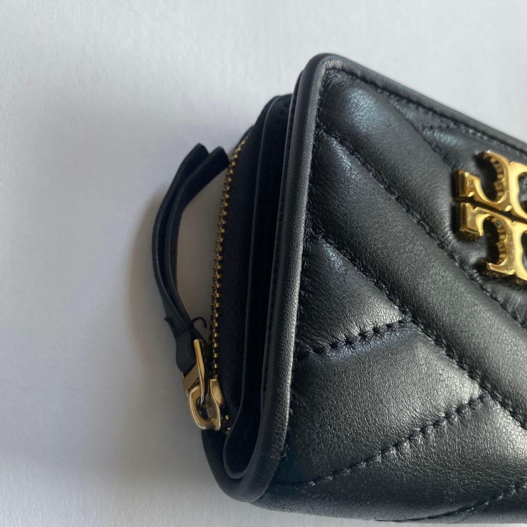 豆★ママTORY BURCH ブラックキルティング二つ折り財布