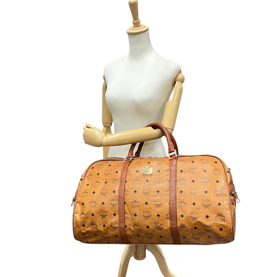 美品 MCM ボストンバッグ 2way ヴィセトス柄 レザー 大容量 旅行バッグ