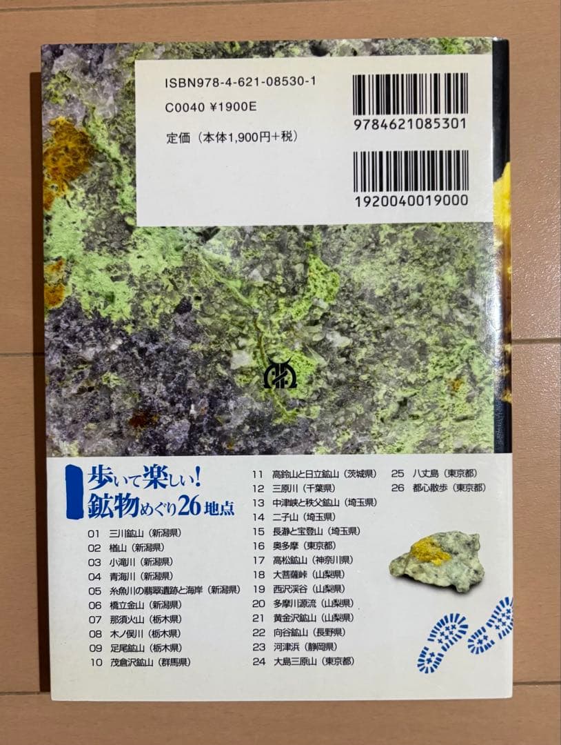 鉱物ウォーキングガイド関東甲信越版 : 歩いて楽しい!鉱物めぐり26地点
