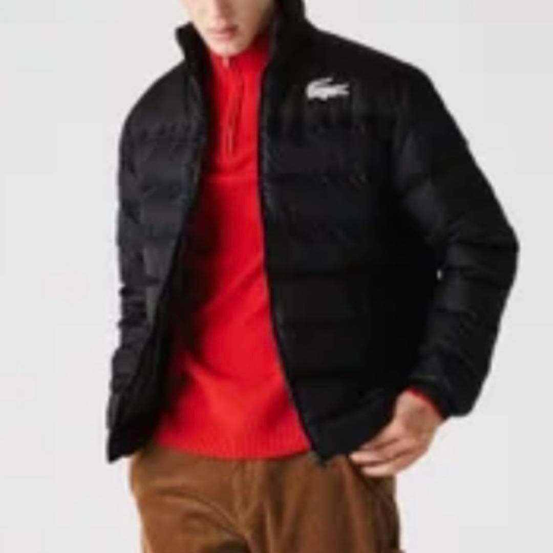 【US_Mサイズ】Lacoste ラコステ 黒 中綿ダウンコート ジャケット