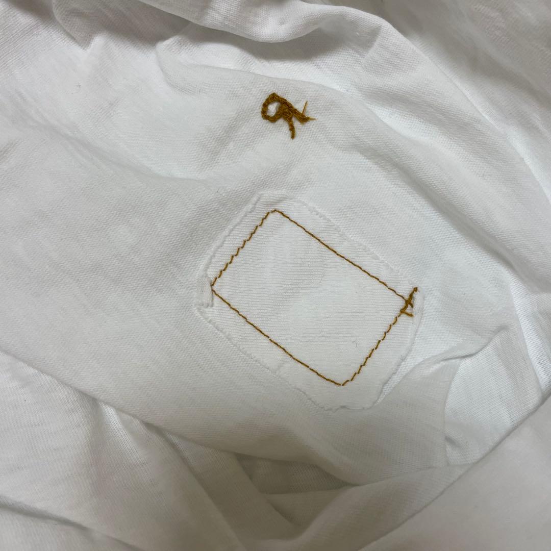 45R 度詰天竺のドルマンTシャツ ホワイト
