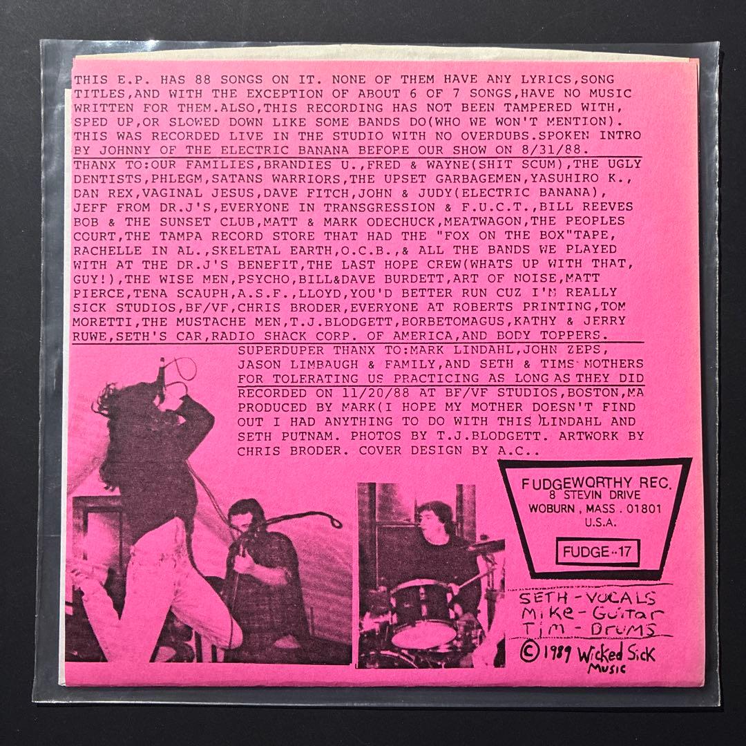 AxCx⑥ - 88 Song E.P.【7インチレコード】グラインドコア