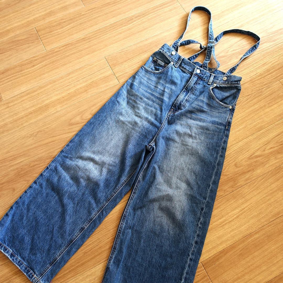 バンヤードストーム　サロペット ワイド パンツ デニム ジーンズ 0サイズ