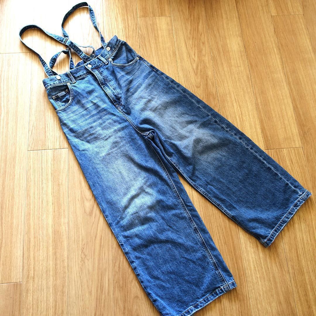 バンヤードストーム　サロペット ワイド パンツ デニム ジーンズ 0サイズ