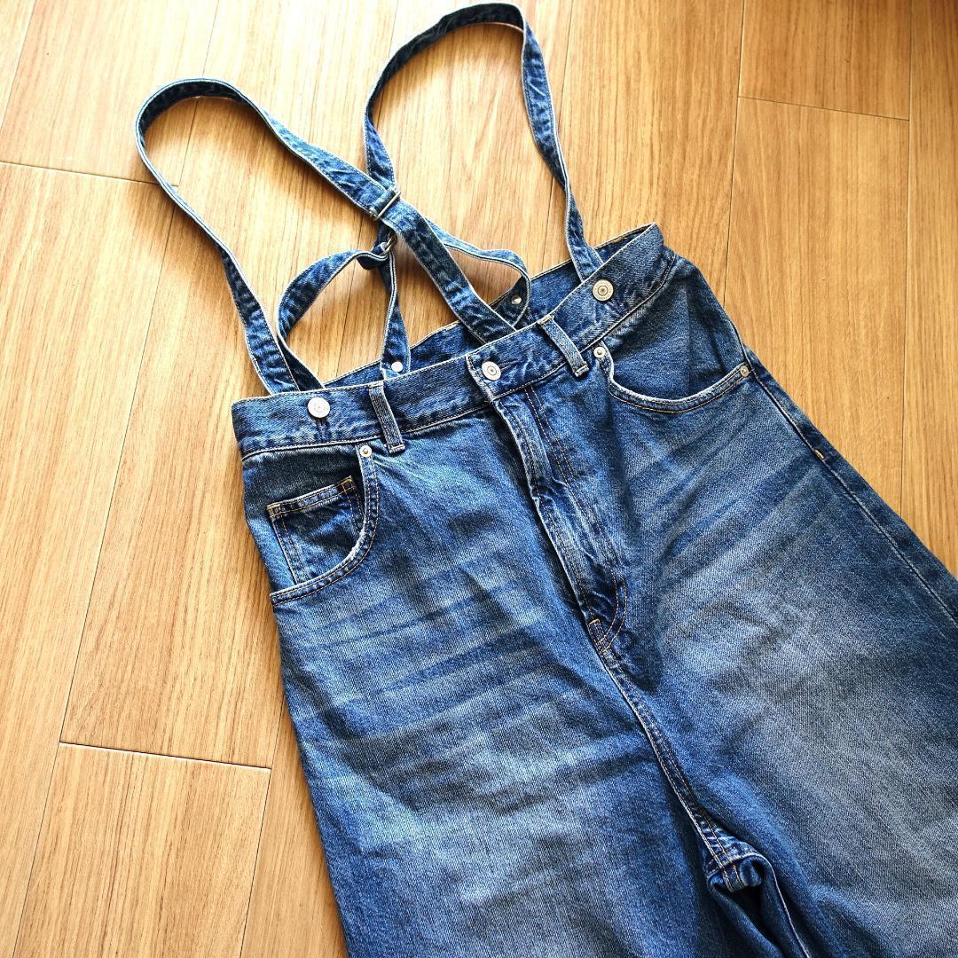 バンヤードストーム　サロペット ワイド パンツ デニム ジーンズ 0サイズ