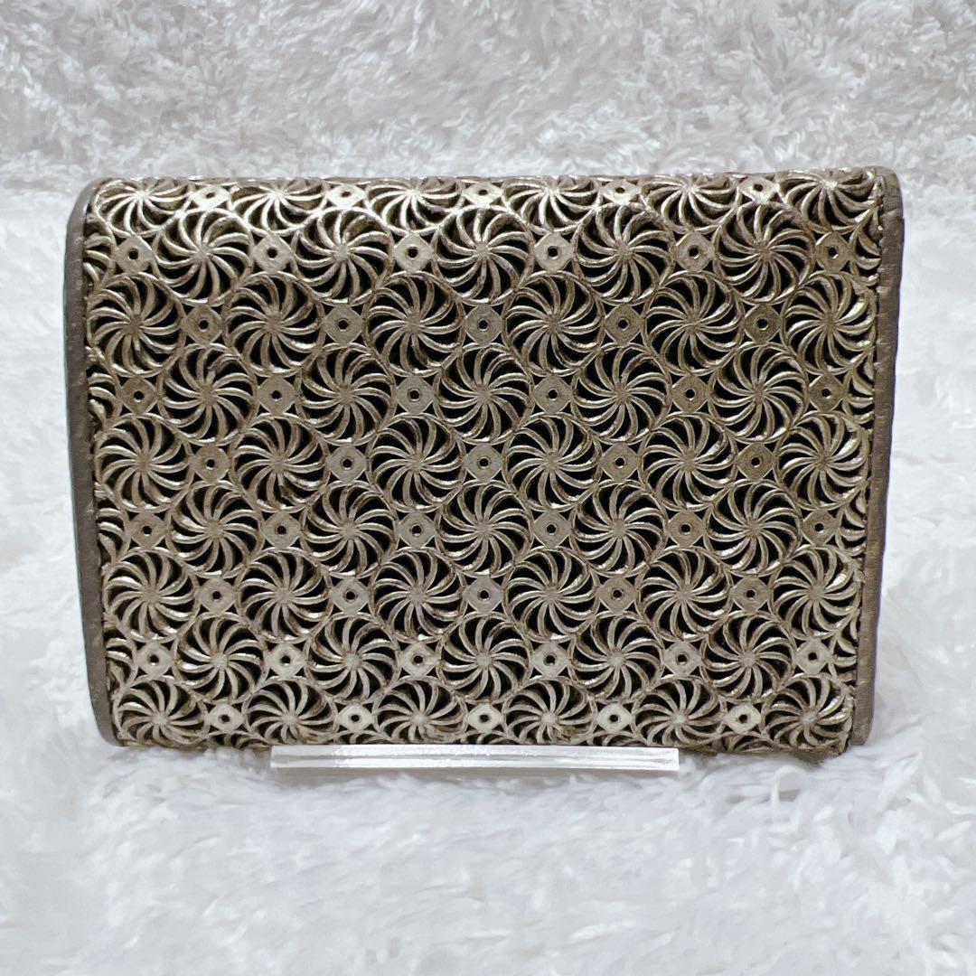 美品✨HIROKO HAYASHI ジラソーレ　ミニ財布　コンパクト　ゴールド