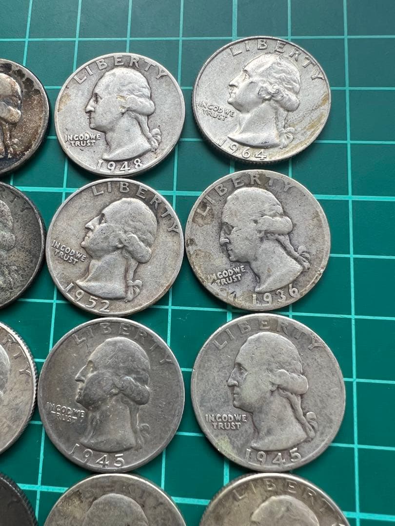 外国銀貨　アメリカ25.10C銀貨ロット
