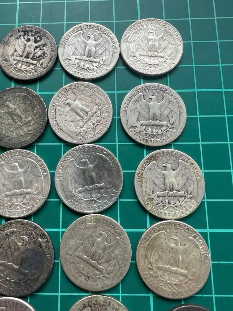 外国銀貨　アメリカ25.10C銀貨ロット