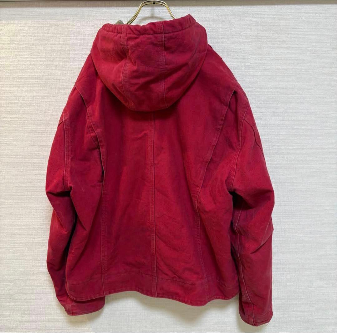 カーハート ダック地 アクティブ ジャケット RED 赤古着 2XL