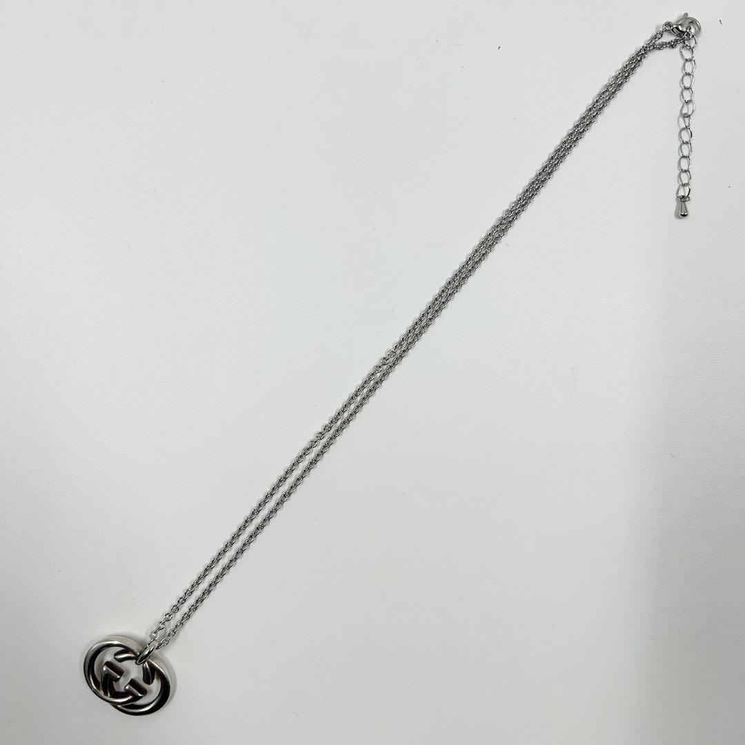 美品✨　グッチ　GUCCI　ネックレス　インターロッキング　シルバー　925