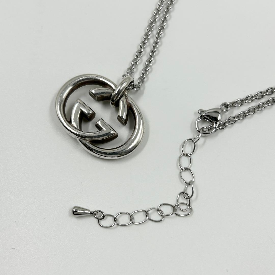 美品✨　グッチ　GUCCI　ネックレス　インターロッキング　シルバー　925
