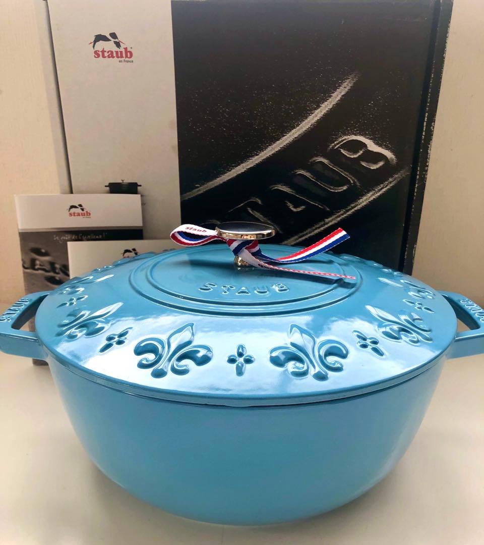 タイムセール【新品】ストウブ フルールドリス サックスブルー 24cm